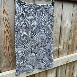Ella Moss Stretchy Midi Pencil Skirt Black-and-white Graphic Patterns size XS
